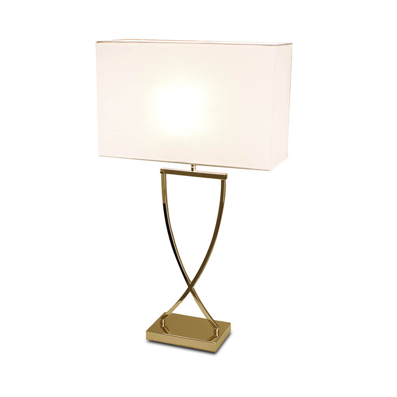 Pöytävalaisin Omega 52 cm messinki/valkoinen