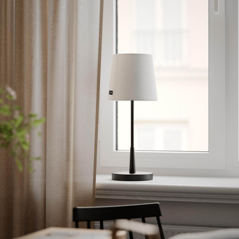 Pöytävalaisin Lumi 48 cm musta/valkoinen