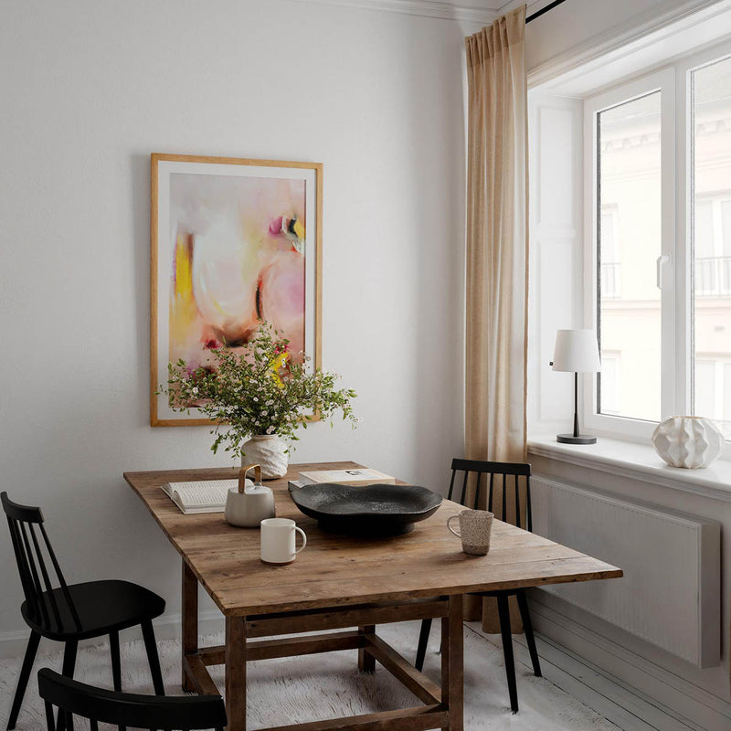 Pöytävalaisin Lumi 48 cm musta/valkoinen