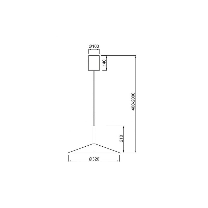 Hissivalaisin Calice musta 32 cm