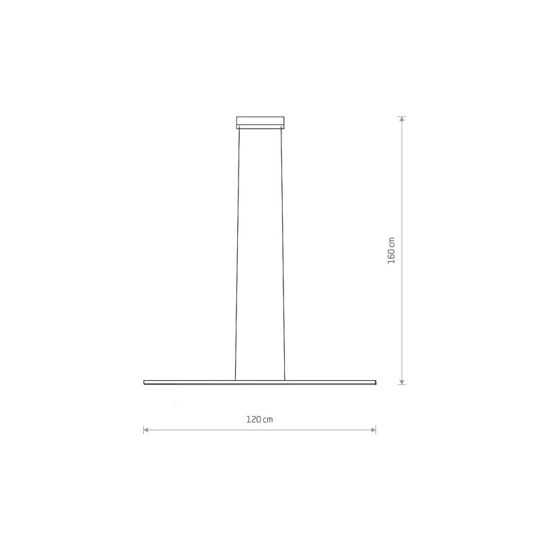 Riippuvalaisin Bar 120 cm 3000 K musta