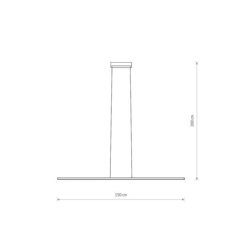 Riippuvalaisin Bar 150 cm 3000 K musta